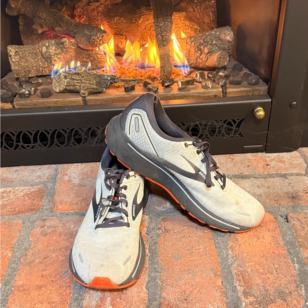 Brooks Men's Ghost 14 in Gray and Orange